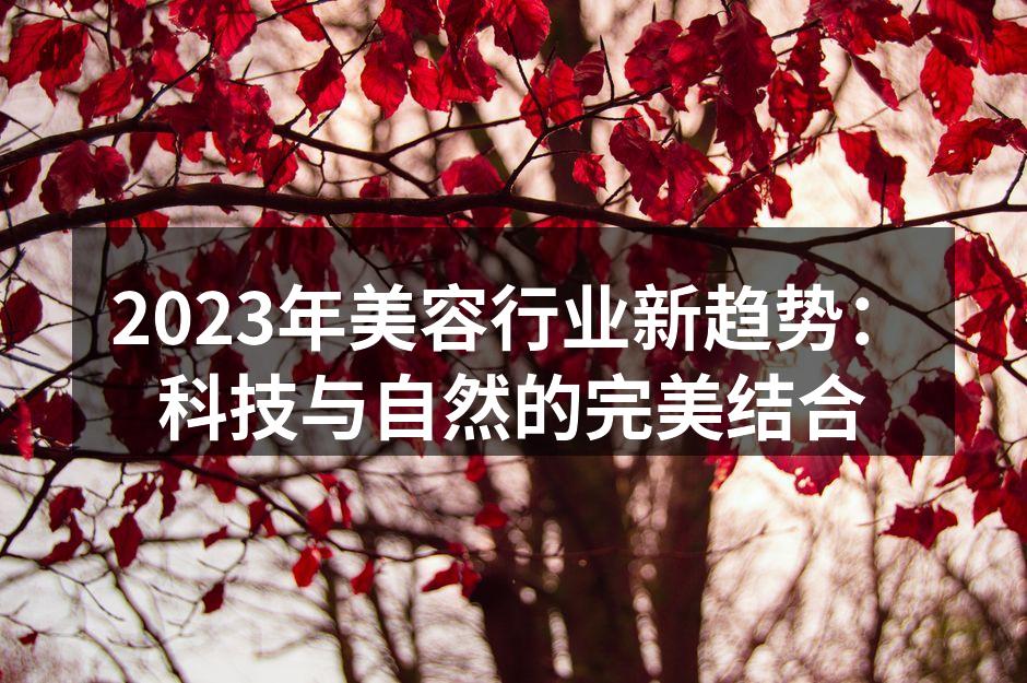 2023年美容行业新趋势：科技与自然的完